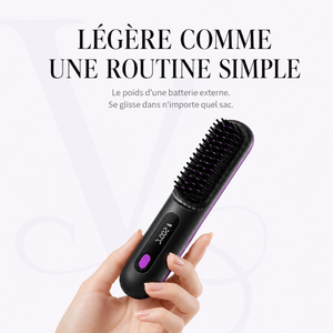 Brosse lissante chauffante ionique sans fil