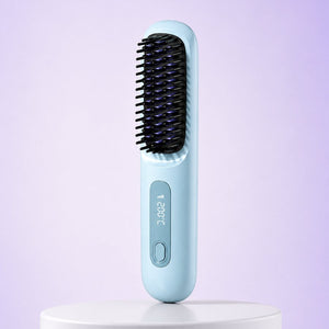 Brosse lissante chauffante ionique sans fil