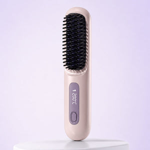Brosse lissante chauffante ionique sans fil